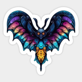 Creepy Goth Moth design Sticker